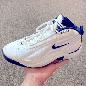 VTG CLASSIC 06/03 NIKE BASEBALL DOBLE CROCH MEN TENIS SHOES WHITE & BLUE SIZE 9